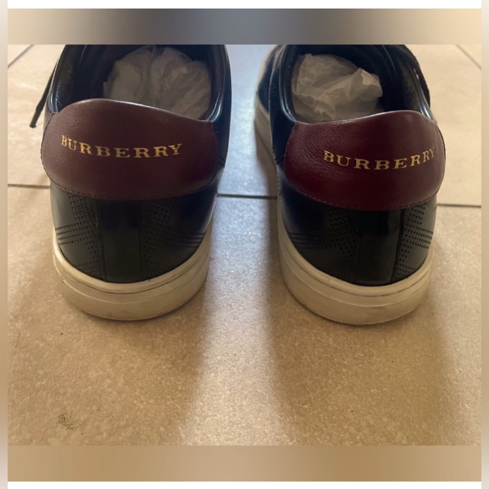 Burberry Black and Burgundy Sneakers